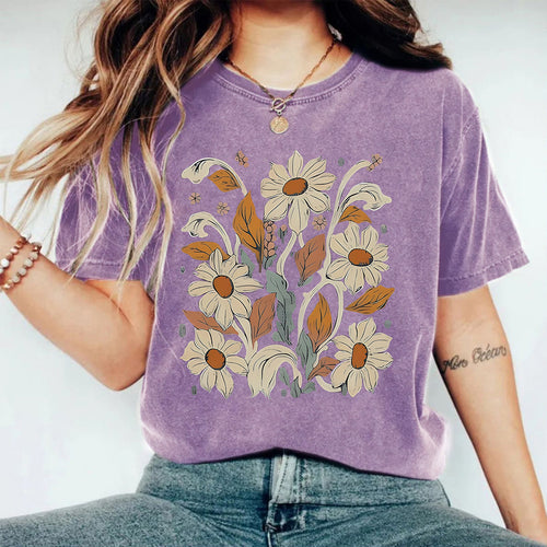 Washed and used T-shirt with printed T-shirt